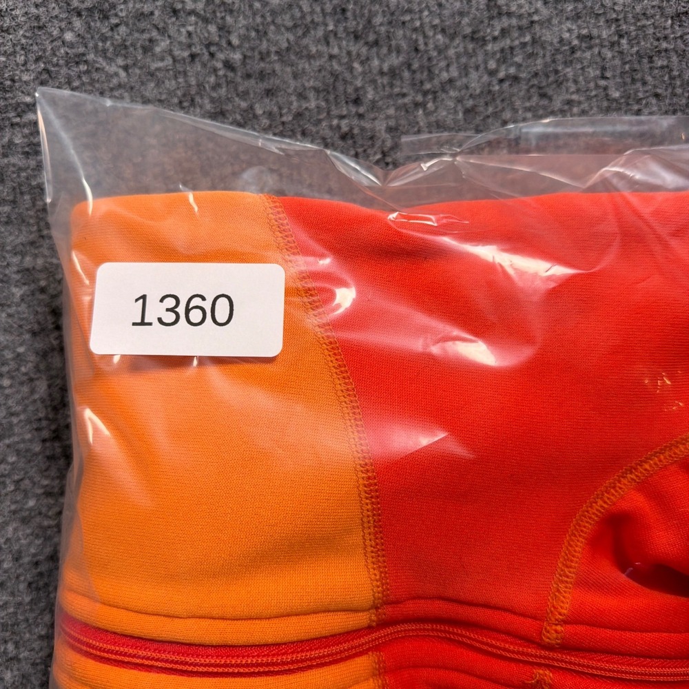 Patagonia Capilene Expedition Fleece Pullover Womens L Orange 1/4 Zip Thumbhole - Picture 16 of 16